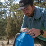 big agnes q core pump sack being inflated