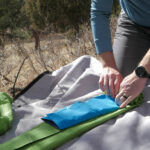 big agnes q core being rolled up