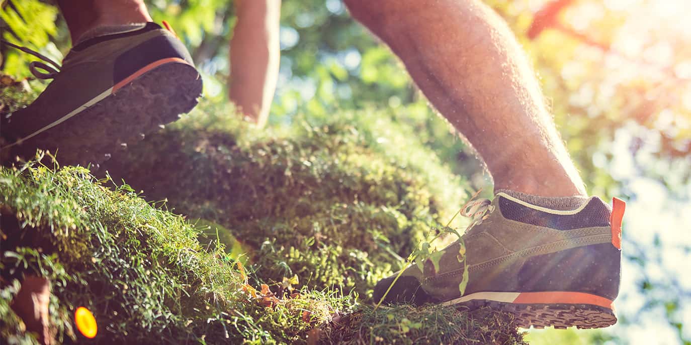 hiking in approach shoes