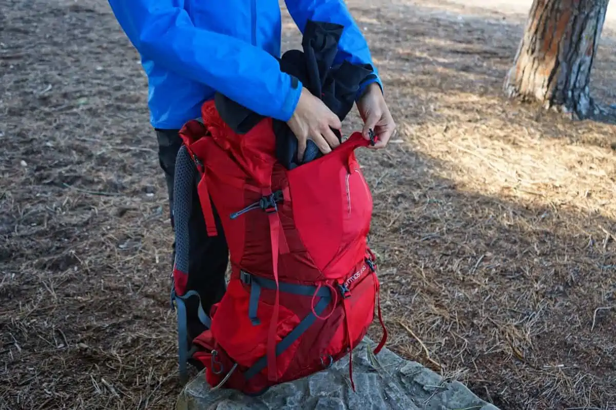 Backpacking Pack Stash Pocket