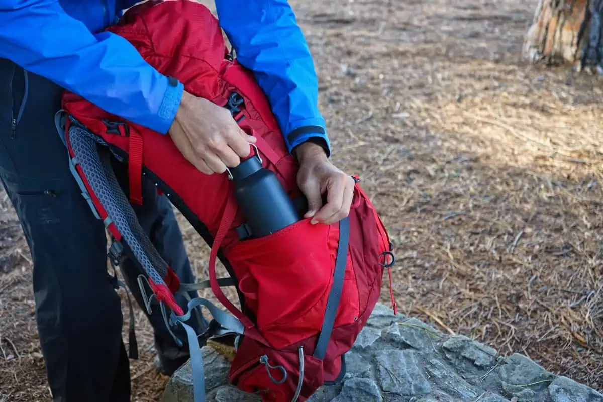 Backpacking Pack Side Pocket