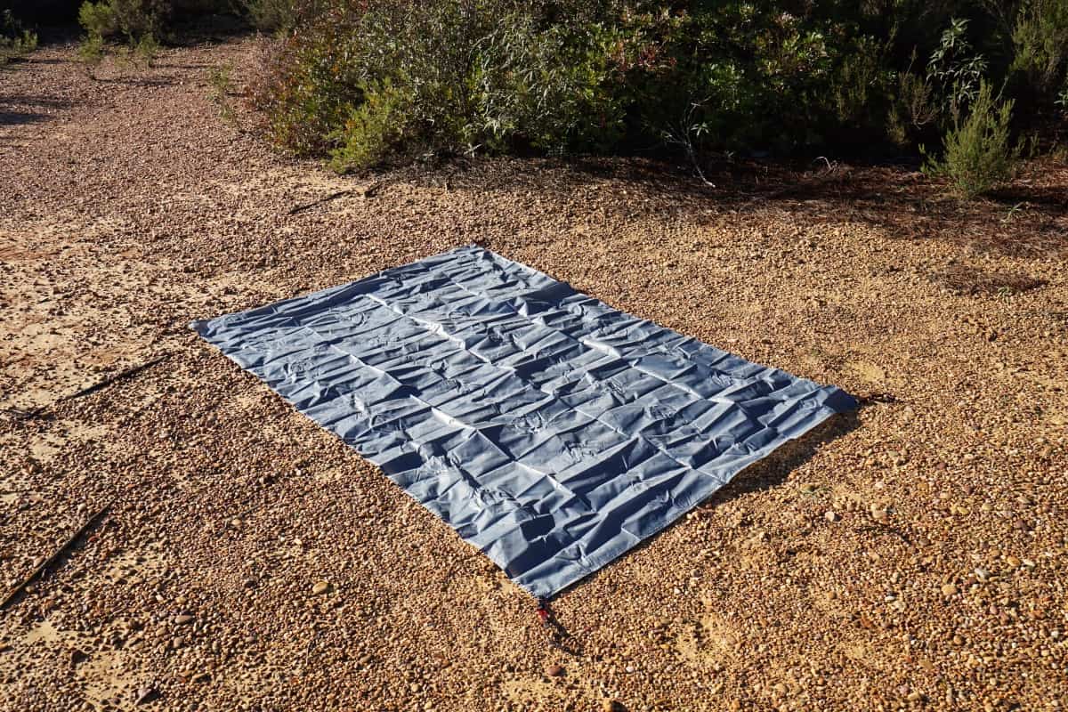 Hiking tent footprint