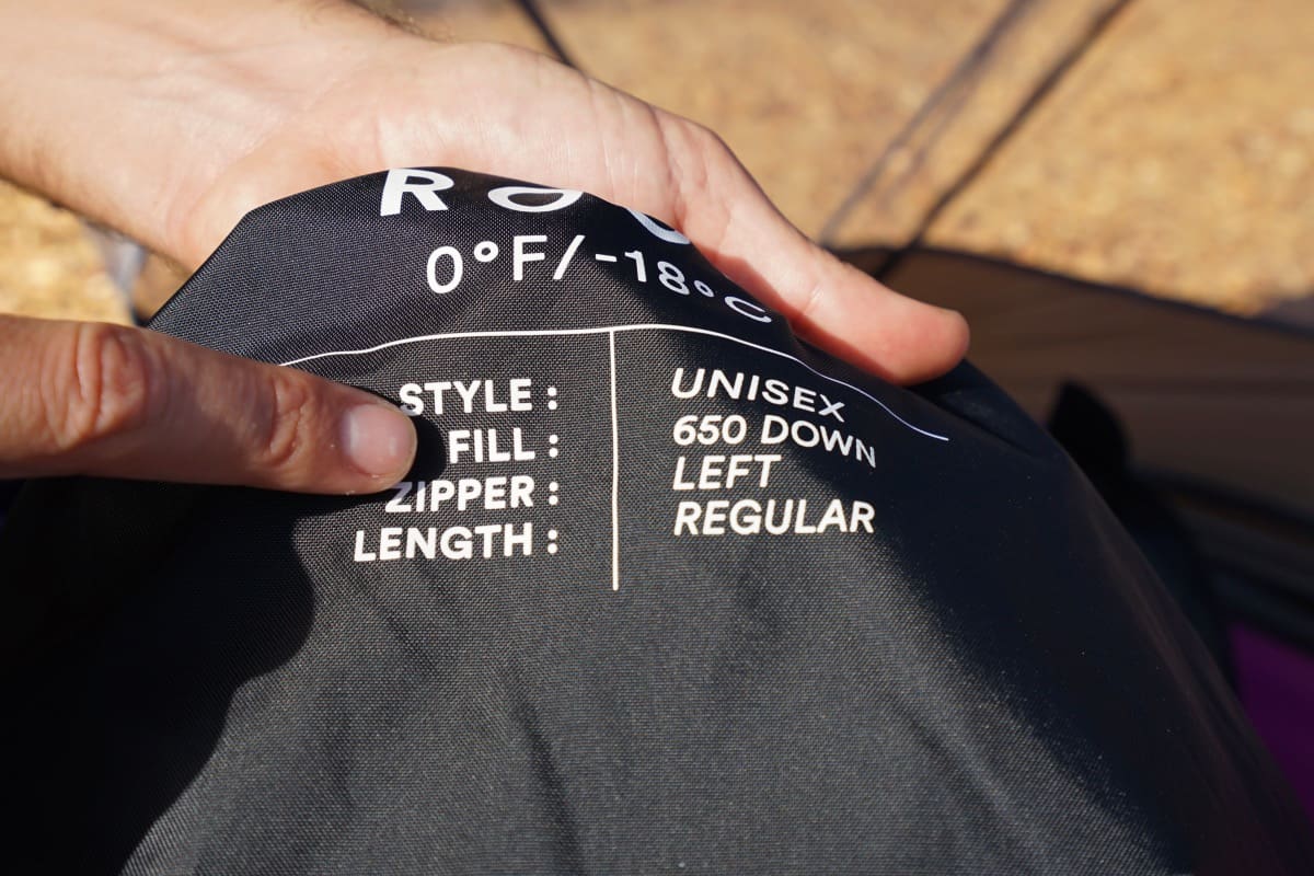 Sleeping Bag fill weight