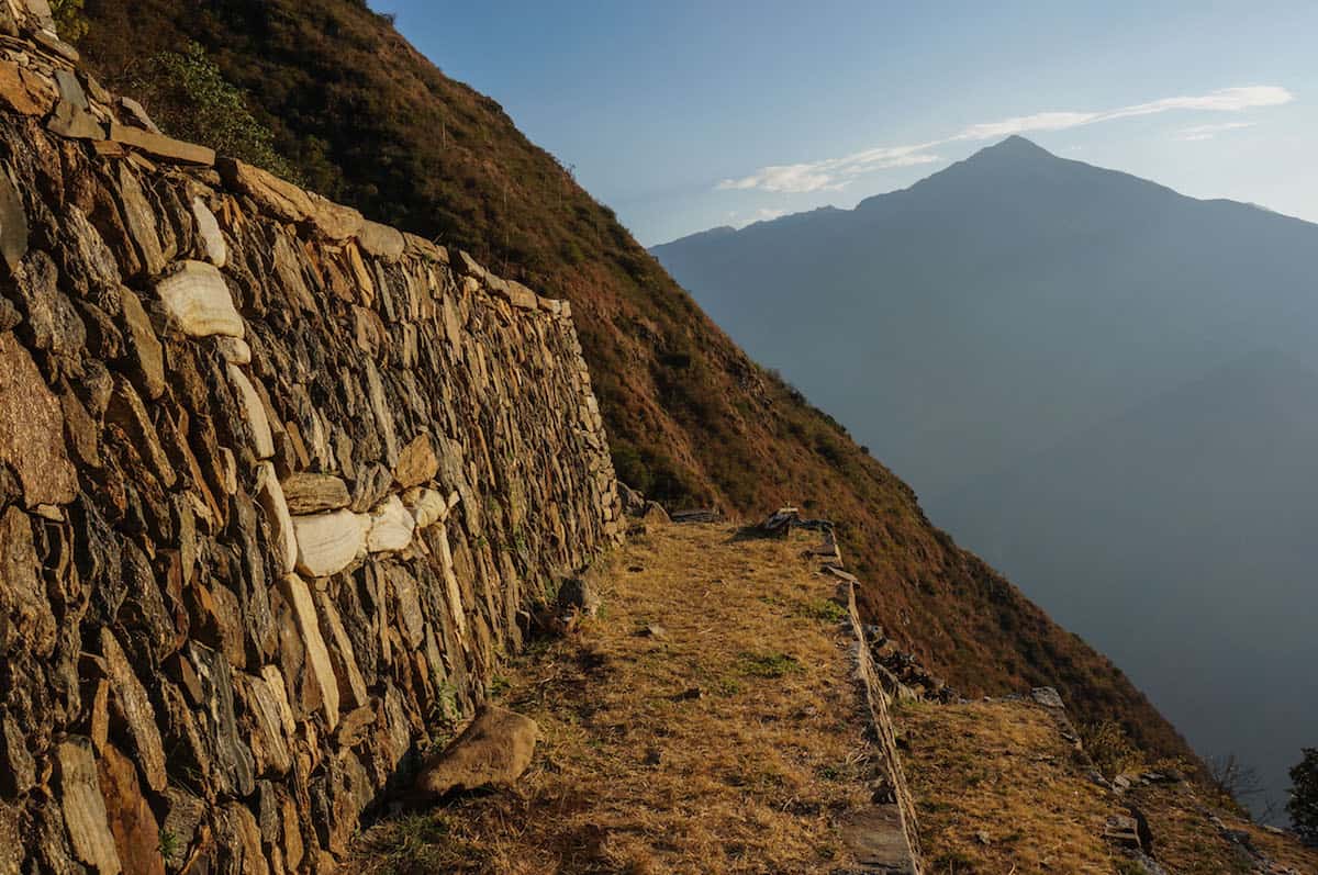 Llamas terraces in Choquequirao