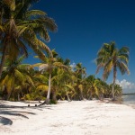 Hiking on the Beach to Punta Allen, Mexico.