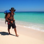 Hiking on the Beach to Punta Allen, Mexico.